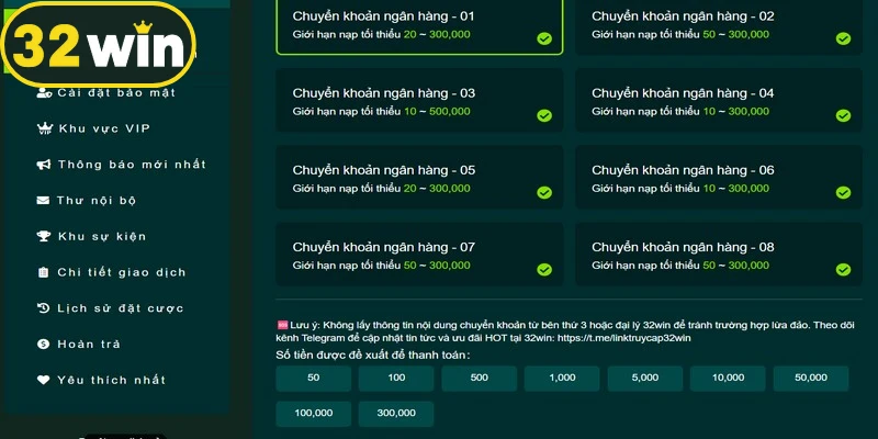 Nạp tiền 32WIN